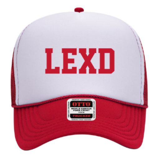 Otto 5 Panel Mid Profile Mesh Back Trucker Hat with Embroidered LEXD (LEXD)