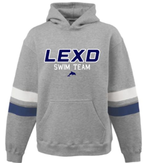 Adult LEXD SWIM TEAM with Dolphin Varsity Hoodie (LEXD)