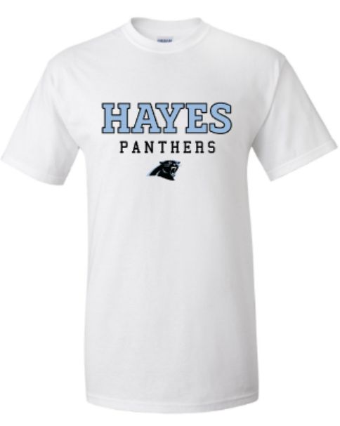 Youth or Adult HAYES PANTHERS with Mascot Short or Long Sleeve Tee (EJHDT)