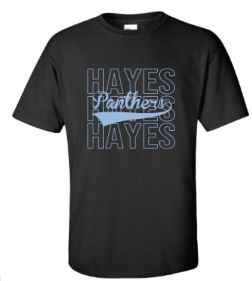 Youth or Adult PANTHERS Hayes Stacked Short or Long Sleeve Tee (EJHDT)