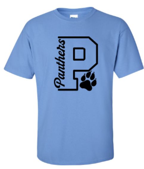 Youth or Adult P Panthers Short or Long Sleeve Tee (EJHDT)