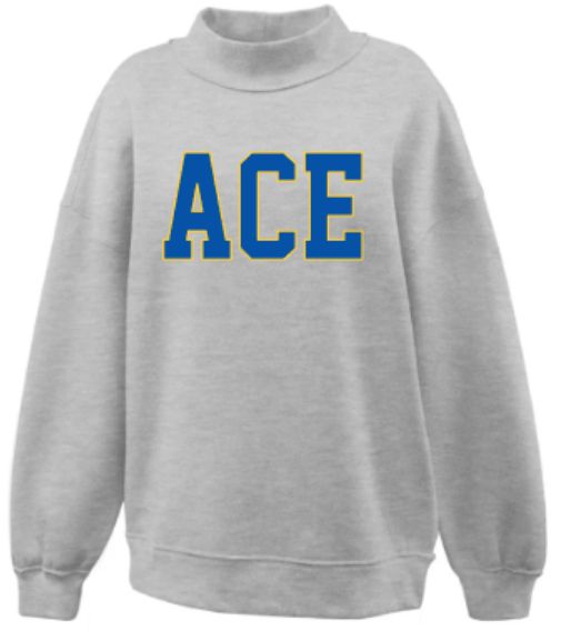 Youth or Ladies ACE Applique Mockneck (ACE)