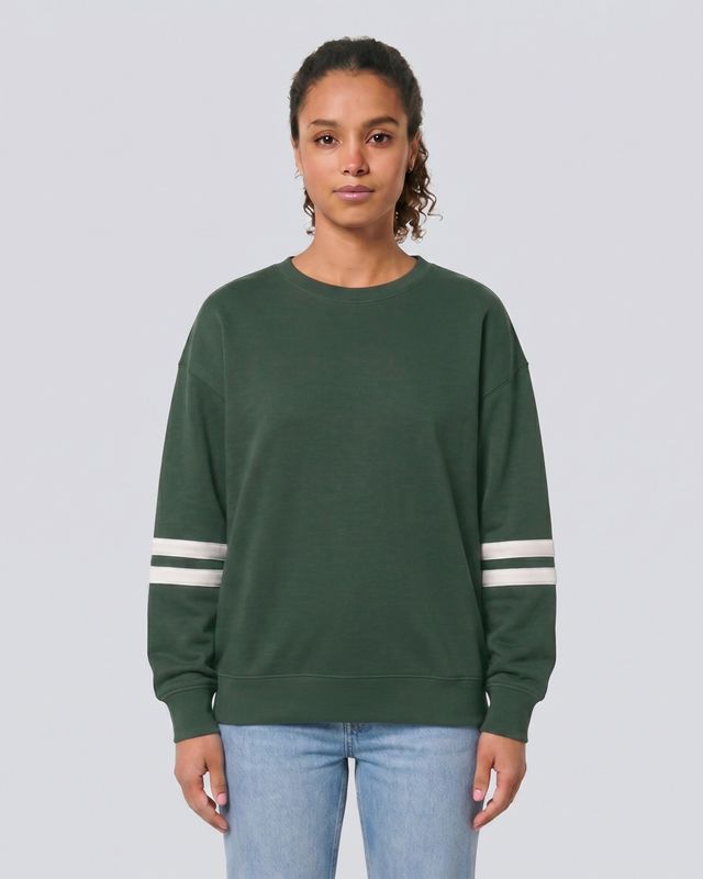 Ladies Broncos Applique Boxy Varsity Crew (FDG)