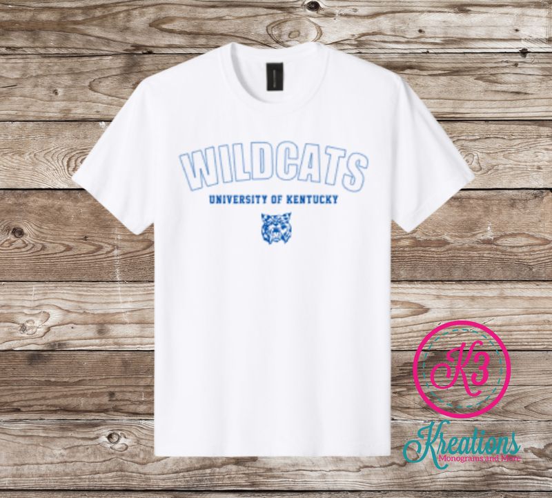 Adult Wildcats University of Kentucky Short Sleeve Bella + Canvas Heavyweight Garment-Dyed Tee