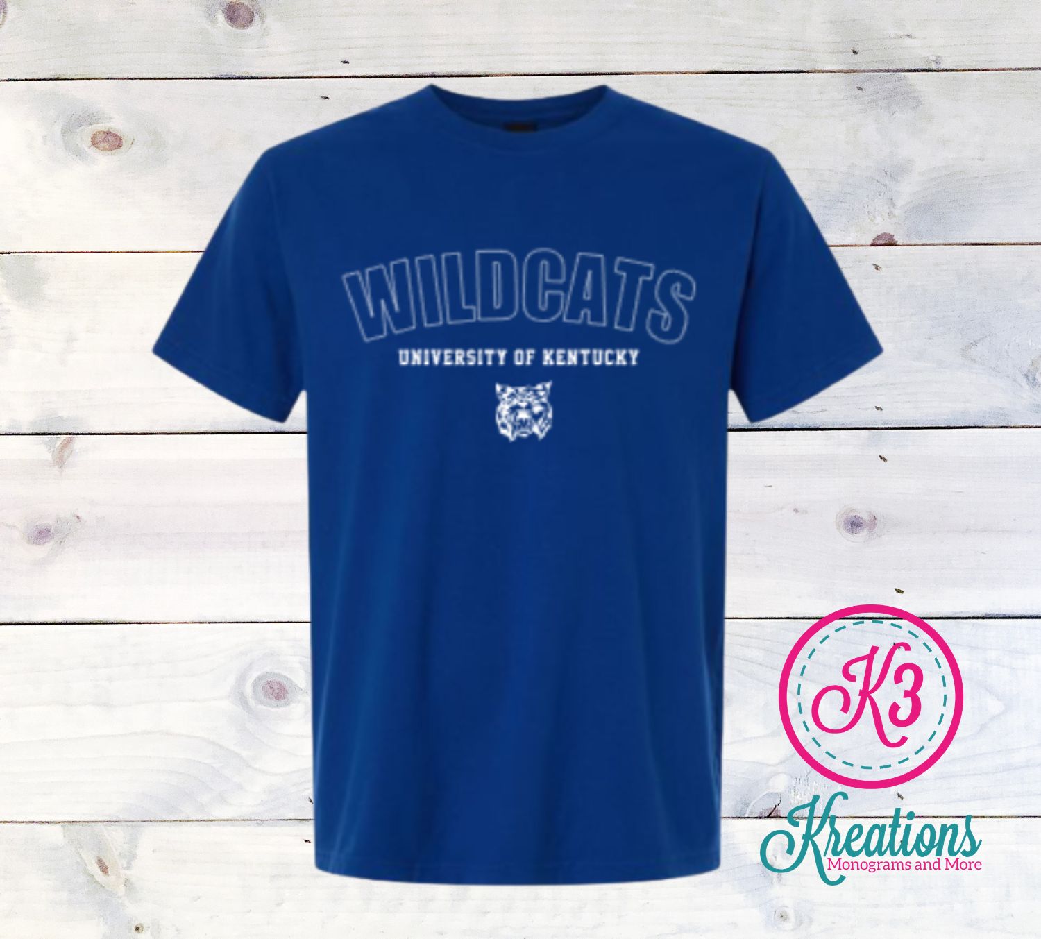 Adult Wildcats University of Kentucky Short Sleeve Bella + Canvas Heavyweight Garment-Dyed Tee