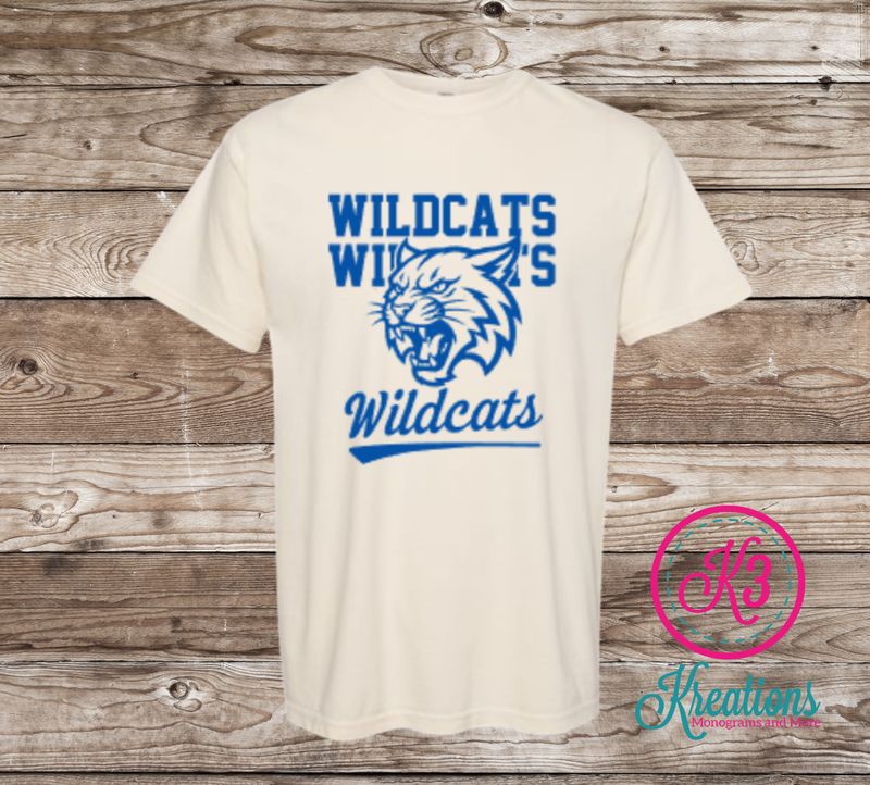 Adult Wildcats Comfort Colors Garment-Dyed Heavyweight Short Sleeve Tee
