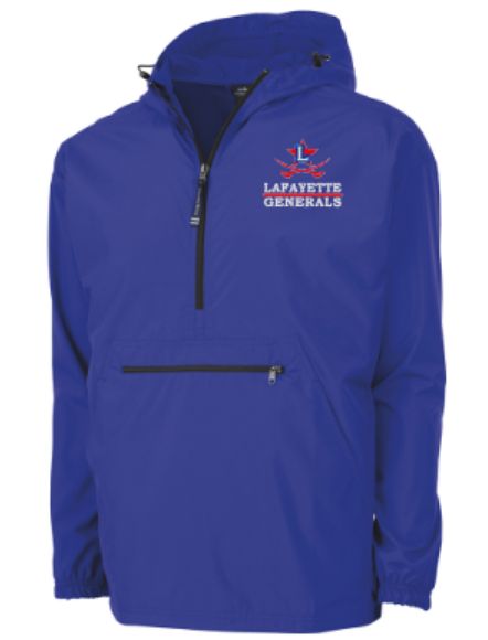 Adult Charles River Pack-N-Go Pullover with Embroidered Lafayette Generals &amp; Logo (LC)