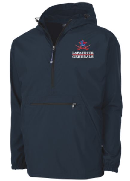 Adult Charles River Pack-N-Go Pullover with Embroidered Lafayette Generals &amp; Logo (LC)