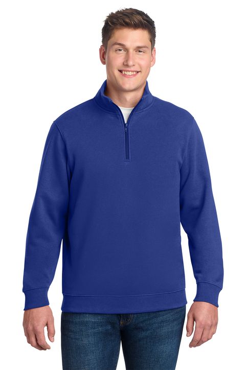 Adult Sport-Tek 1/4 Zip Royal Blue Sweatshirt with Embroidered Logo (CK)