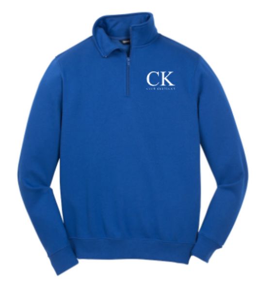 Adult Sport-Tek 1/4 Zip Royal Blue Sweatshirt with Embroidered Logo (CK)