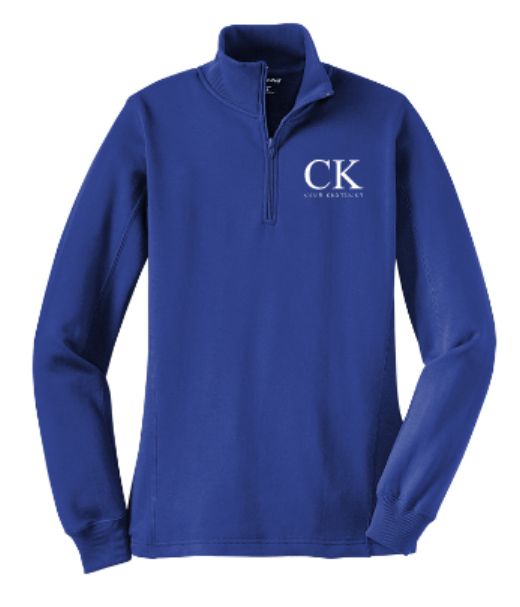 Ladies Sport-Tek 1/4 Zip Royal Blue Sweatshirt with Embroidered Logo (CK)