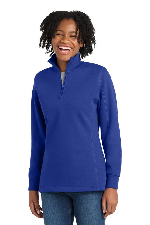 Ladies Sport-Tek 1/4 Zip Royal Blue Sweatshirt with Embroidered Logo (CK)