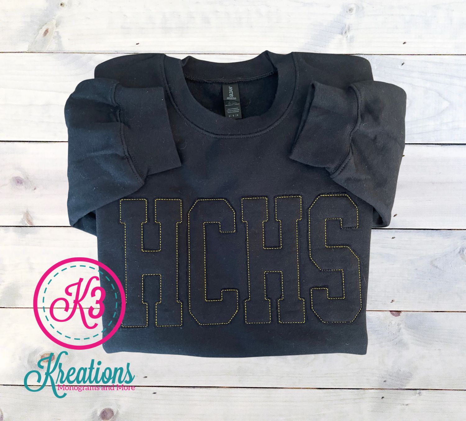 Adult HCHS Outline Gildan Black Sweatshirt (HCC)