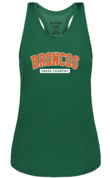 Ladies BRONCOS Cross Country Racerback Tank (FDXC)