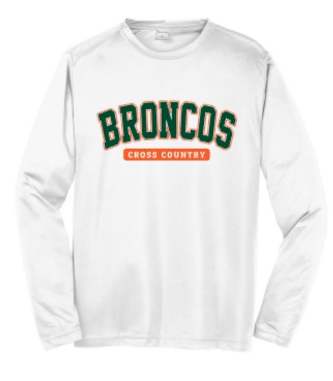 Adult BRONCOS Cross Country Sport-Tek® PosiCharge® Competitor™ Short or Long Sleeve Tee (FDXC)