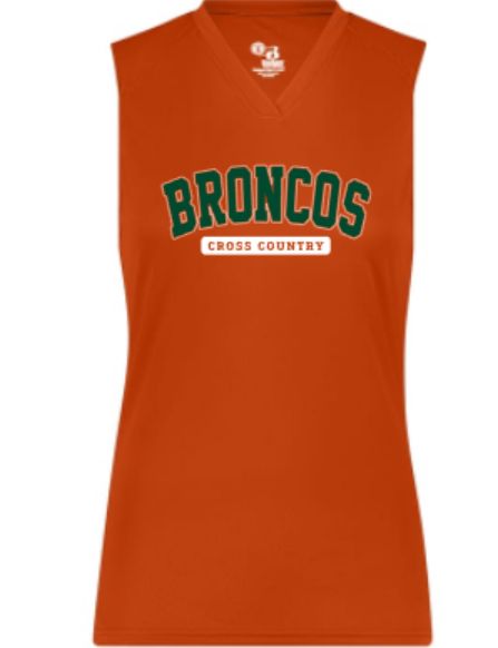 Ladies BRONCOS Cross Country Sleeveless Tee (FDXC)