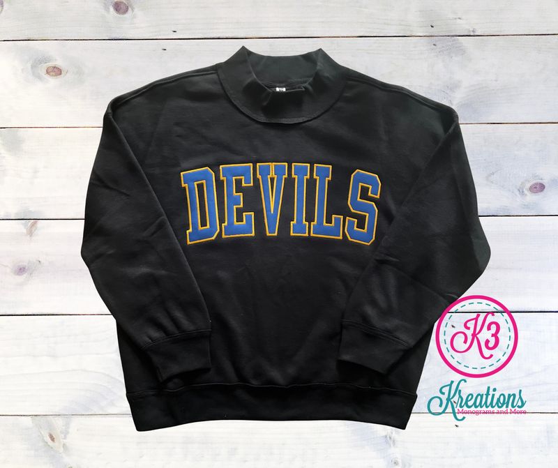 DEVILS Applique Mockneck (HCC)