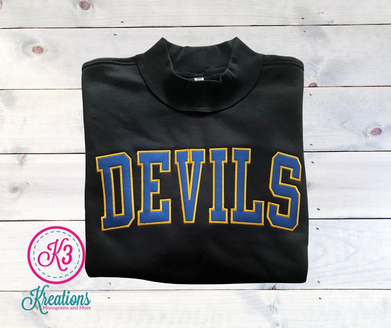 DEVILS Applique Mockneck (HCC)