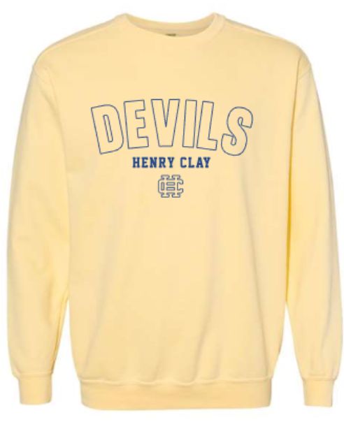 Adult DEVILS HENRY CLAY with Logo Comfort Colors Garment-Dyed Crewneck Sweatshirt (HCC)