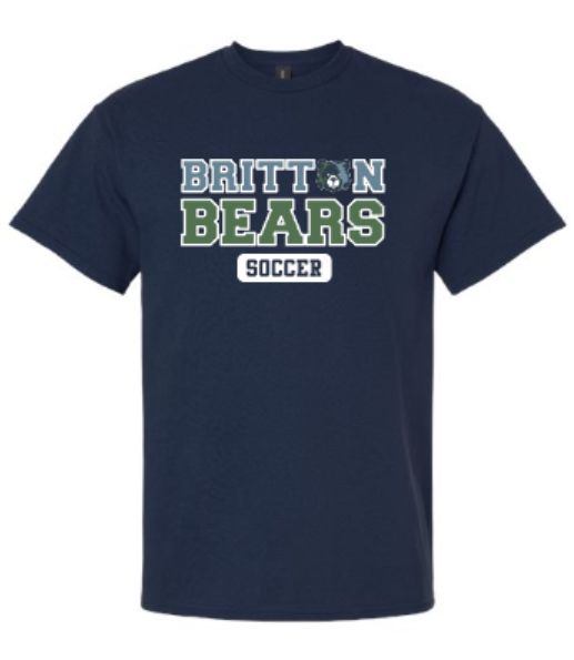 Youth or Adult Britton Bears Soccer Gildan Short Sleeve T-Shirt (MEB)