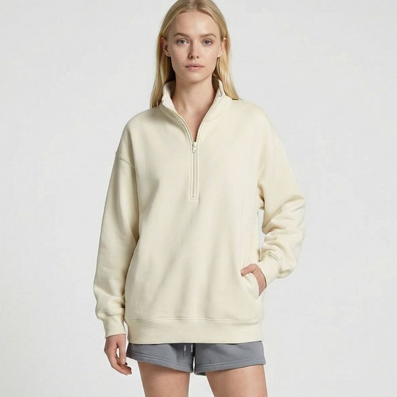 Ladies Oversize 1/2-Zip with Embroidered Jinx Logo (JFP)