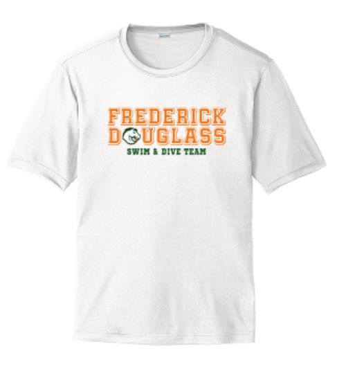Youth or Adult Frederick Douglass Bronco Swim &amp; Dive Team Sport-Tek® PosiCharge® Competitor™ Short or Long Sleeve Tee (DSDT)