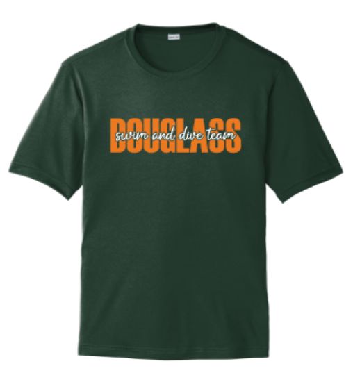 Youth or Adult Douglass Swim &amp; Dive Team Sport-Tek® PosiCharge® Competitor™ Short or Long Sleeve Tee (DSDT)