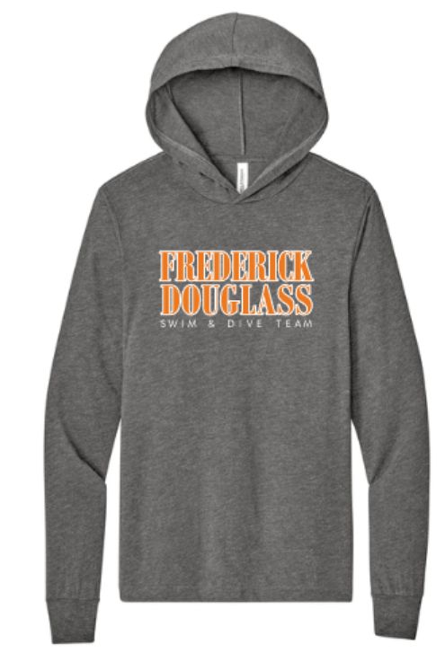 Adult Frederick Douglass Swim &amp; Dive Team Bella + Canvas Jersey Hooded Long Sleeve Tee (DSDT)