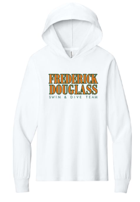 Adult Frederick Douglass Swim &amp; Dive Team Bella + Canvas Jersey Hooded Long Sleeve Tee (DSDT)