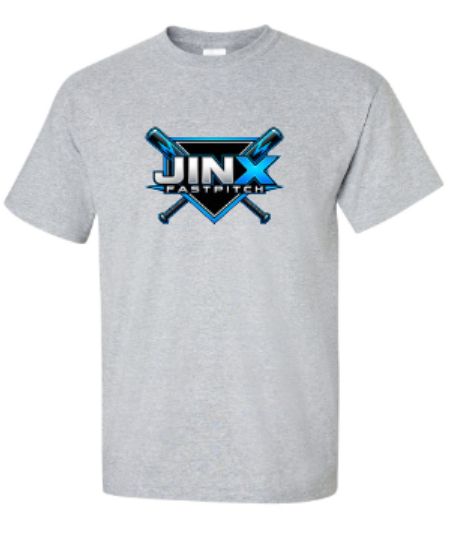 Adult Jinx Fastpitch with Bats Gildan Short OR Long Sleeve Tee (JFP)