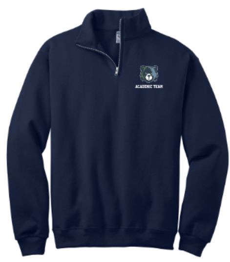 Youth JERZEES NuBlend 1/4 Zip Sweatshirt with Embroidered Academic Team (MEBAT)