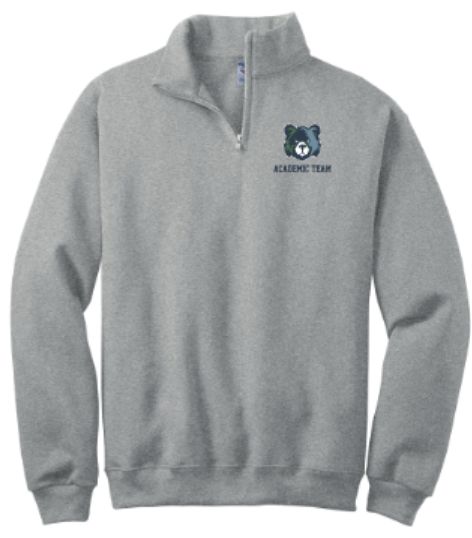 Youth JERZEES NuBlend 1/4 Zip Sweatshirt with Embroidered Academic Team (MEBAT)