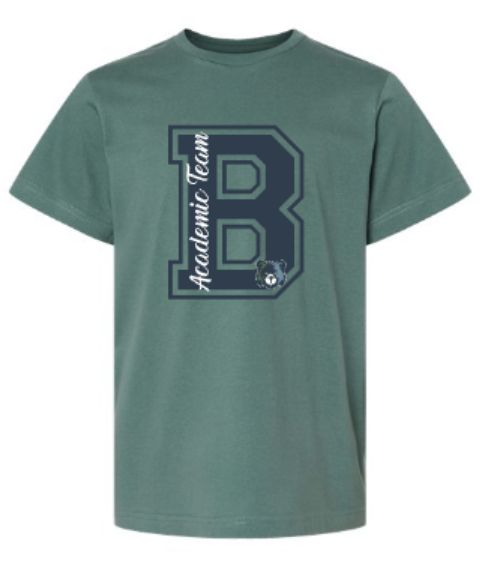 Youth or Adult B Academic Team LAT Fine Jersey Short Sleeve T-Shirt (MEBAT)