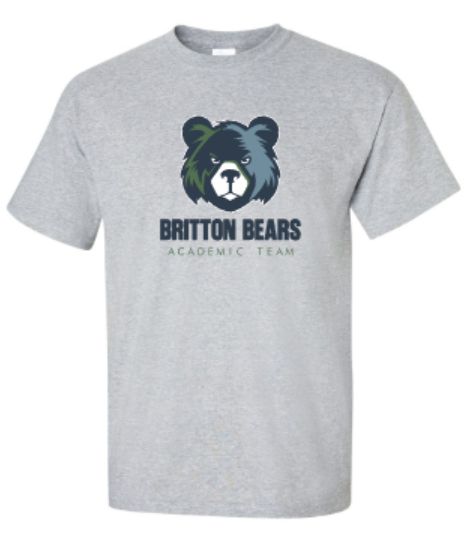Youth or Adult Britton Bears Academic Team Gildan Short or Long Sleeve T-Shirt (MEBAT)