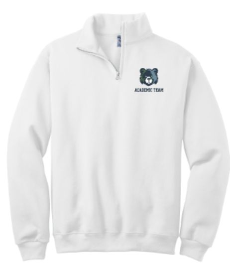 Adult JERZEES NuBlend 1/4 Zip Sweatshirt with Embroidered Academic Team (MEBAT)