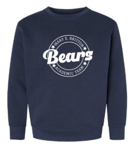 Youth Mary E. Britton Bears Academic Team LAT Fleece Sweatshirt (MEBAT)