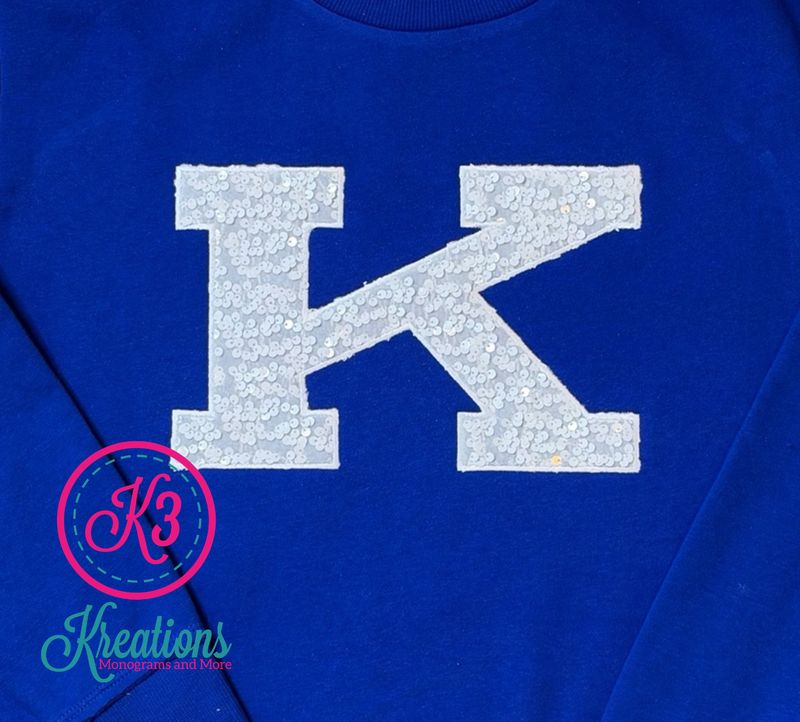 Ladies Sequin Big K LAT Fleece Crewneck Sweatshirt