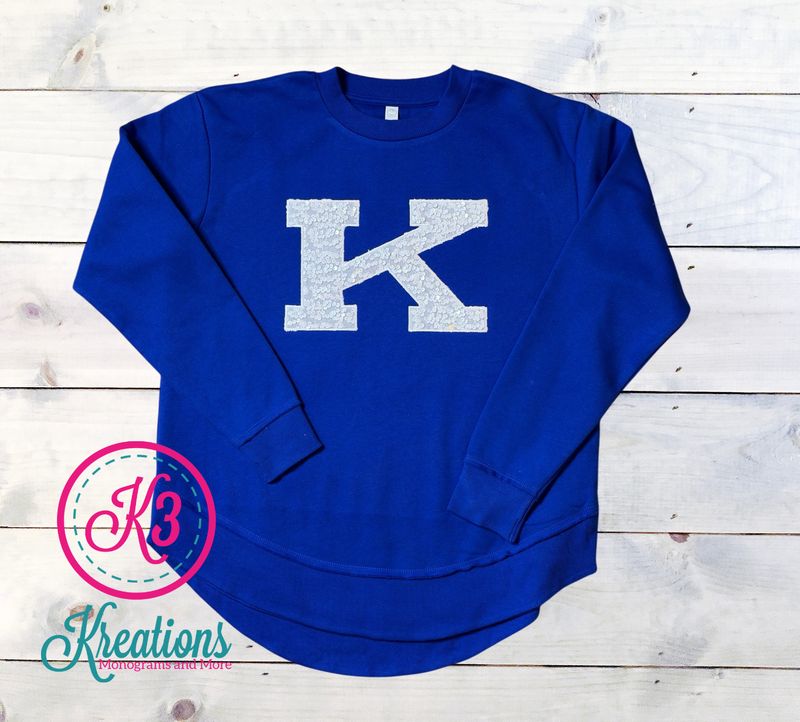 Ladies Sequin Big K LAT Fleece Crewneck Sweatshirt