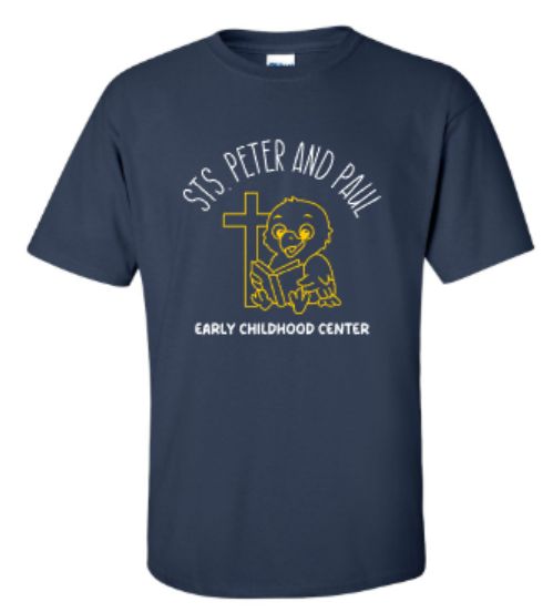Youth or Adult Sts. Peter and Paul Early Childhood Center Gildan Softstyle® Short Sleeve Navy T-Shirt (SPPECC)
