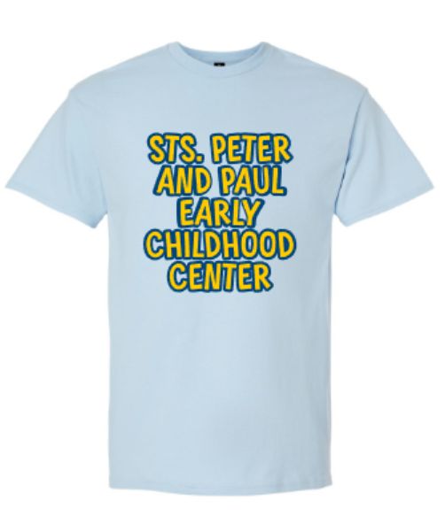 Youth or Adult Sts. Peter and Paul Early Childhood Center Gildan Softstyle® Short Sleeve Light Blue T-Shirt (SPPECC)