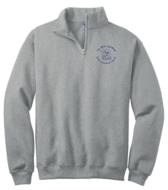 Adult JERZEES NuBlend 1/4 Zip Sweatshirt with Choice of Embroidered Logo (SPPECC)