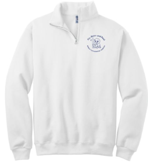 Adult JERZEES NuBlend 1/4 Zip Sweatshirt with Choice of Embroidered Logo (SPPECC)