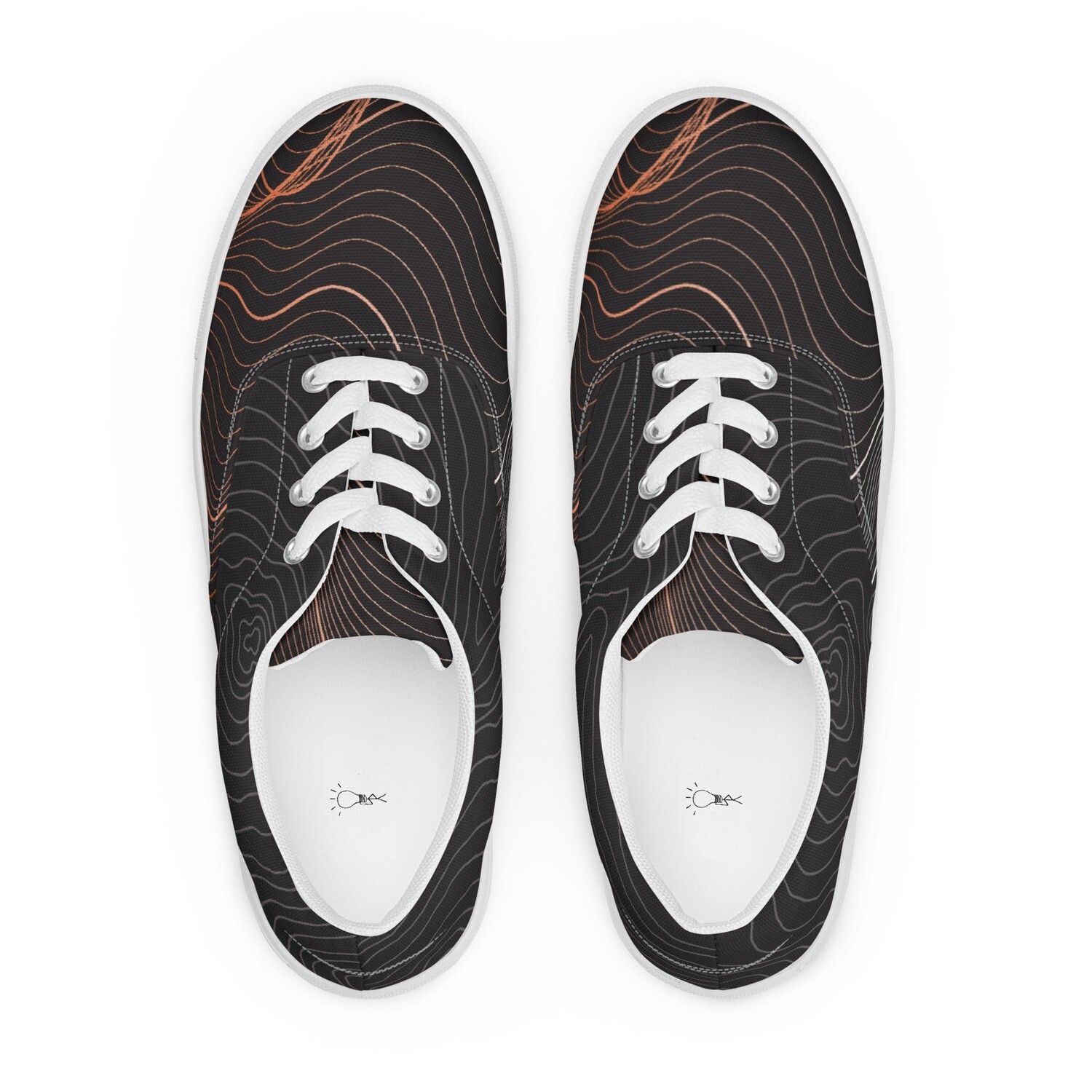 Men’s lace-up canvas shoes, Size: 6.5