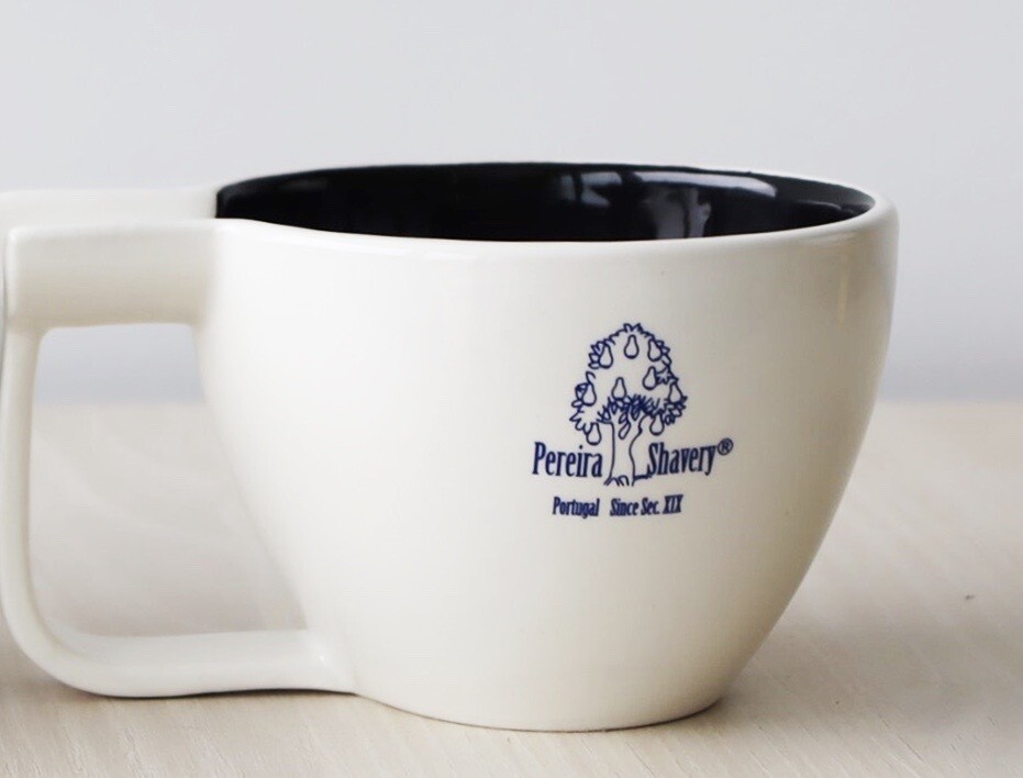 Pereira Shavery Ceramic Foam Mug With Or Without Ceramic Dish Shaving Soap With Activated Charcoal In With Different Options Of Aromatherapy *With Or Without Soap Dish
