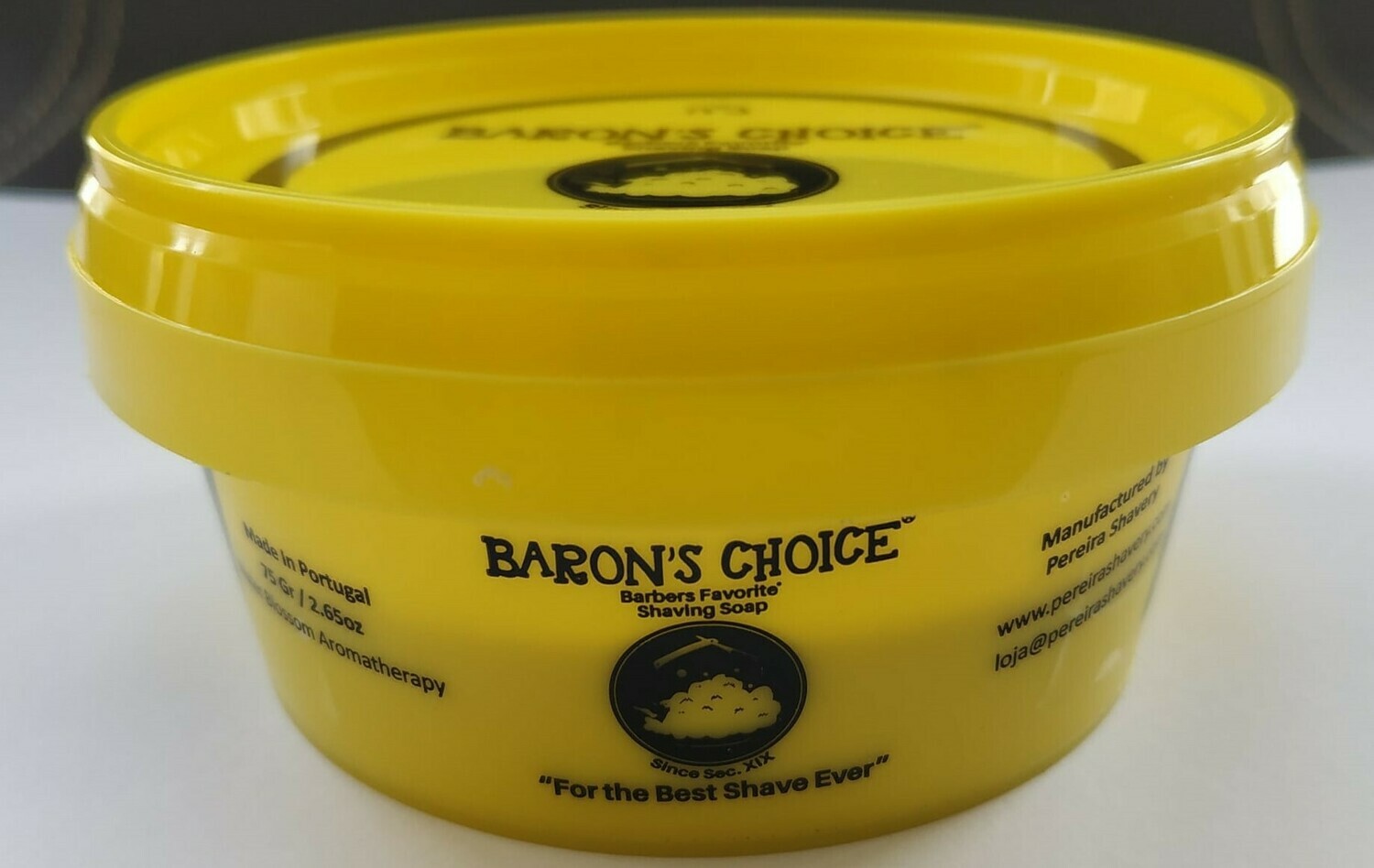 Pereira Shavery Baron’s Choice Shaving Soap In Plastic Dish Water Blossom Aromatherapy