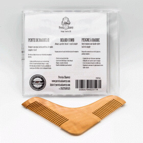 Pereira Shavery Pear-Wood Beard Comb - 2-Sided Boomerang