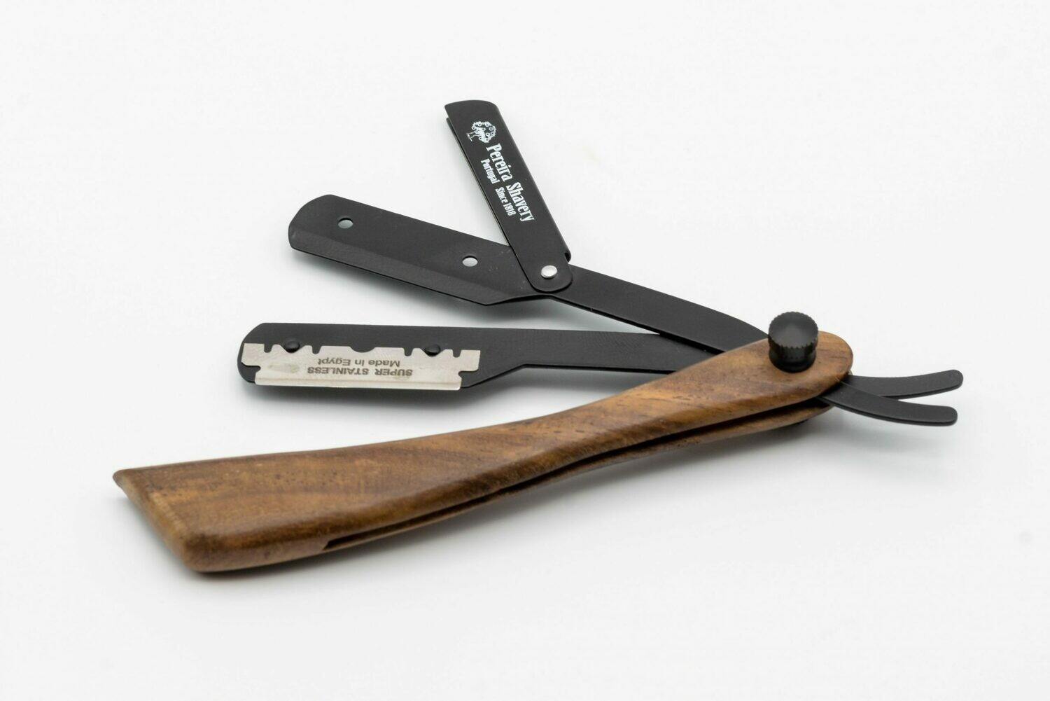 Pereira Shavery Razor For Disposable Half DE Blade With Wooden Handle