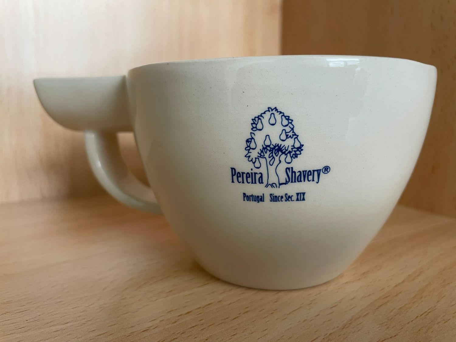 Pereira Shavery Ceramic Foam Mug With Or Without Ceramic Dish Shaving Soap With Activated Charcoal In With Different Options Of Aromatherapy *With Or Without Soap Dish smaller handle