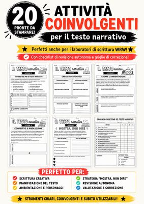Testo narrativo: 20 attività pronte da stampare
