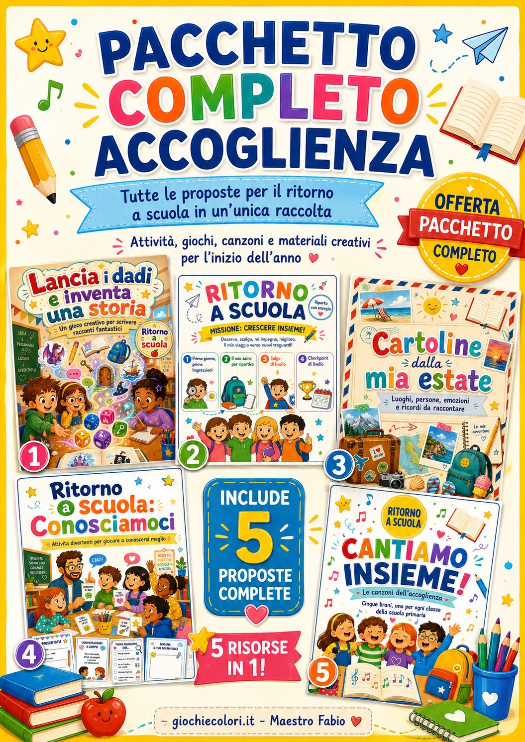 Super Kit Accoglienza – Ritorno a scuola (canzoni e attività creative)